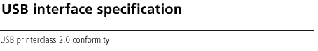 USB interface specification
