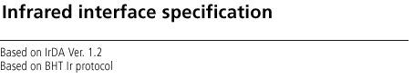 Infrared interface specification