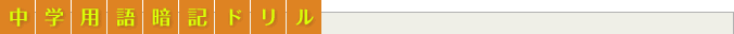 中学用語暗記ドリル