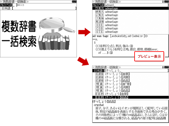 プレビュー表示