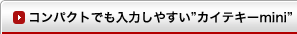 コンパクトでも入力しやすい"カイテキーmini"