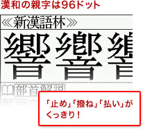 「止め」「撥ね」「払い」がくっきり！