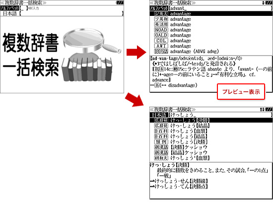 プレビュー表示