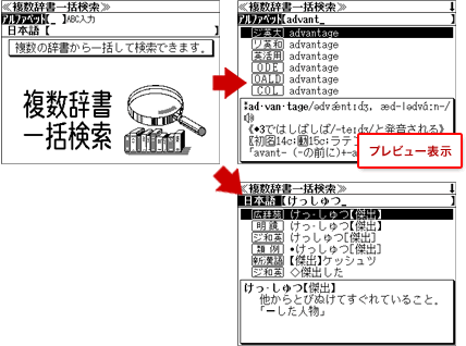 プレビュー表示