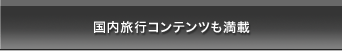 国内旅行コンテンツも満載