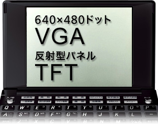 640×480ドット VGA　反射型パネル TFT 業界初※1