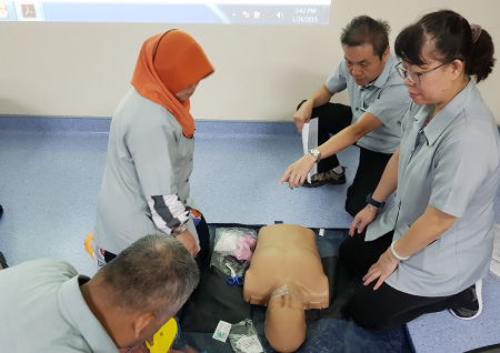 In-House First Aid Training Held at Seiko Instruments Singapore Pte. Ltd.