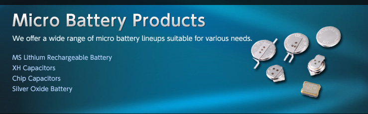 Micro Battery Products - We offer a wide range of micro battery lineups suitable for various needs.