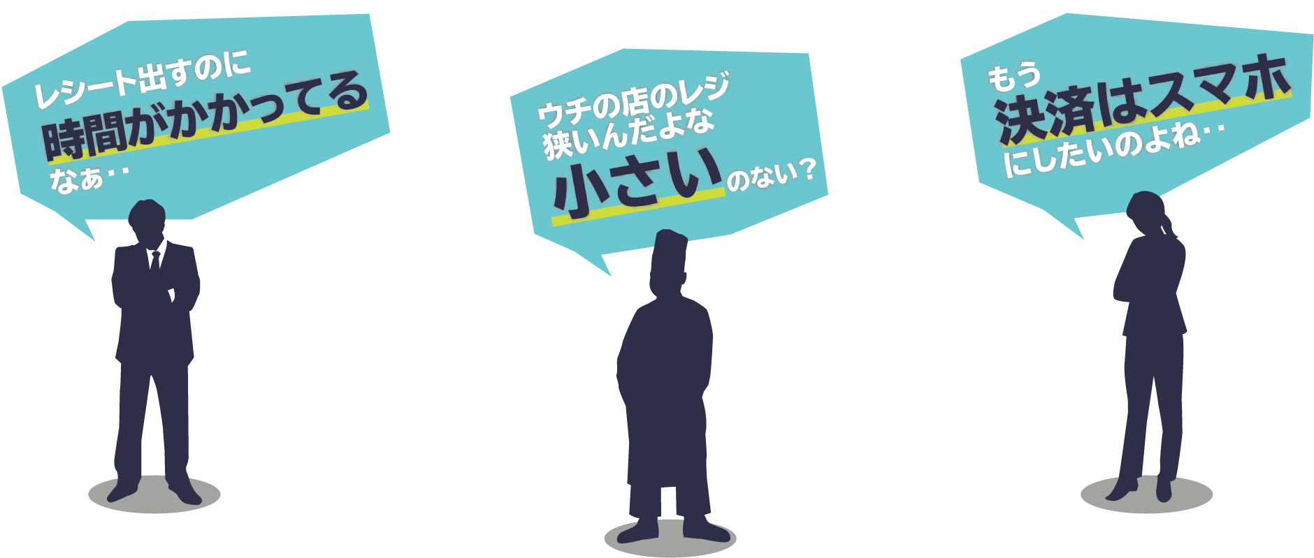 時間がかかる／小さい／スマホ決済